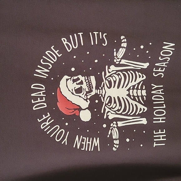 When You're Dead Inside But It's The Holiday Season Skeleton tee - Picture 2 of 4